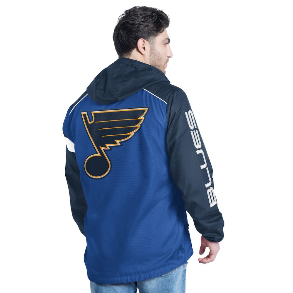 NHL St. Louis Blues G-III Sports by Carl Banks Lateral Half-Zip Hoodie Jacket