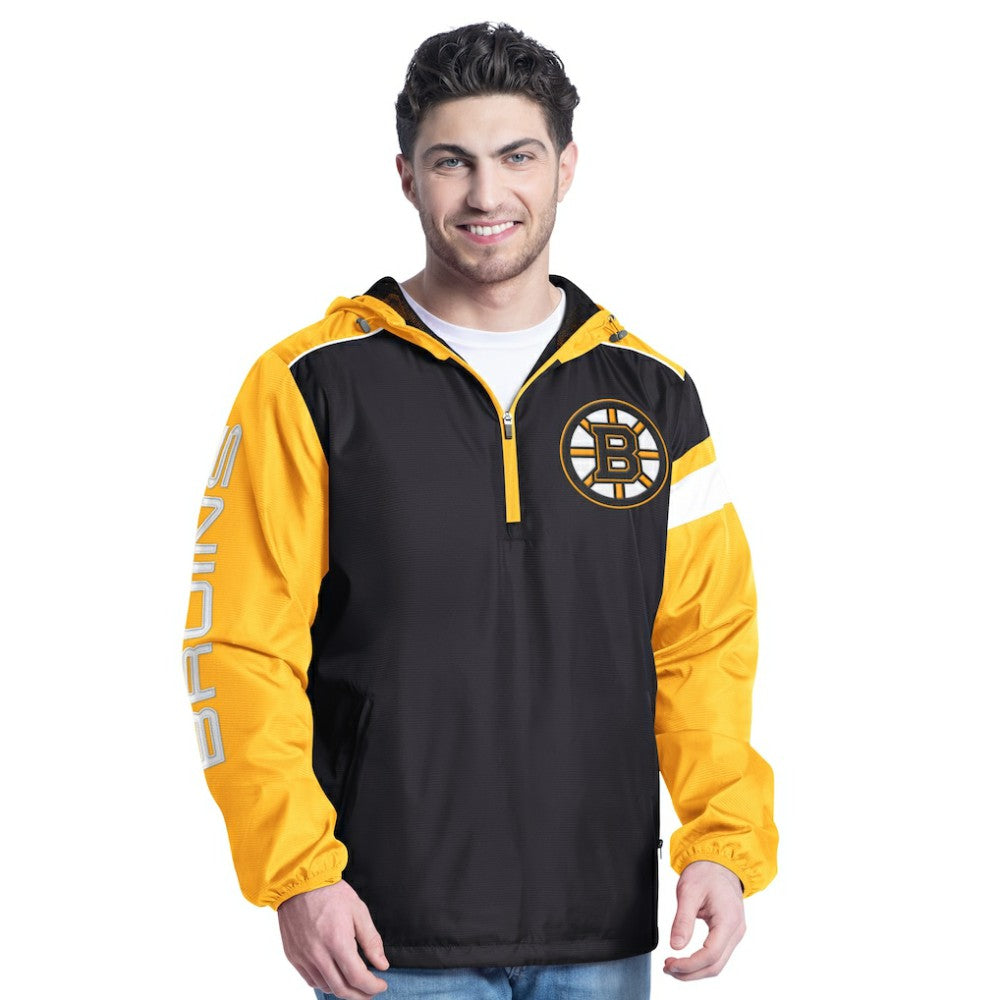 NHL Boston Bruins G-III Sports by Carl Banks Lateral Half-Zip Hoodie Jacket