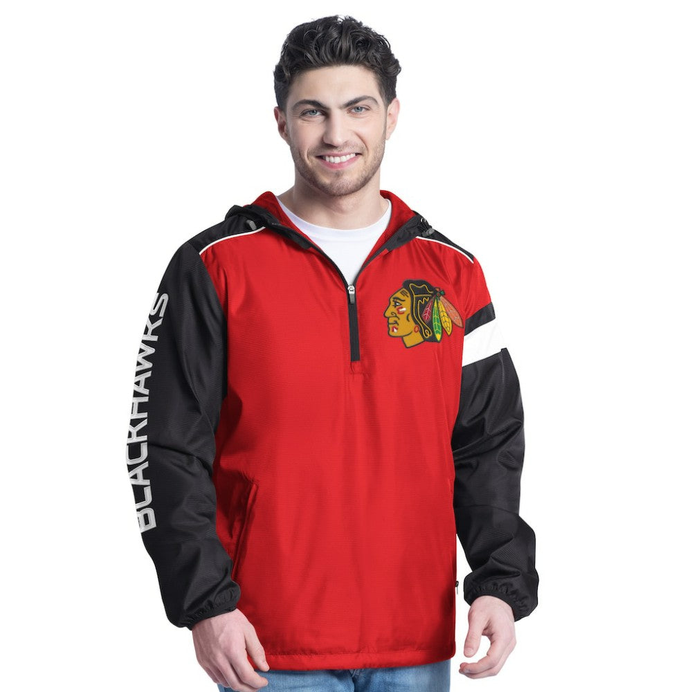 NHL Chicago Blackhawks G-III Sports by Carl Banks Lateral Half-Zip Hoodie Jacket