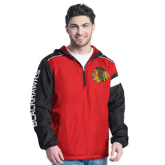 NHL Chicago Blackhawks G-III Sports by Carl Banks Lateral Half-Zip Hoodie Jacket