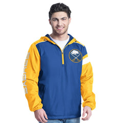 NHL Buffalo Sabres G-III Sports by Carl Banks Lateral Half-Zip Hoodie Jacket