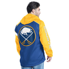 NHL Buffalo Sabres G-III Sports by Carl Banks Lateral Half-Zip Hoodie Jacket