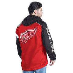 NHL Detroit Red Wings G-III Sports by Carl Banks Lateral Half-Zip Hoodie Jacket