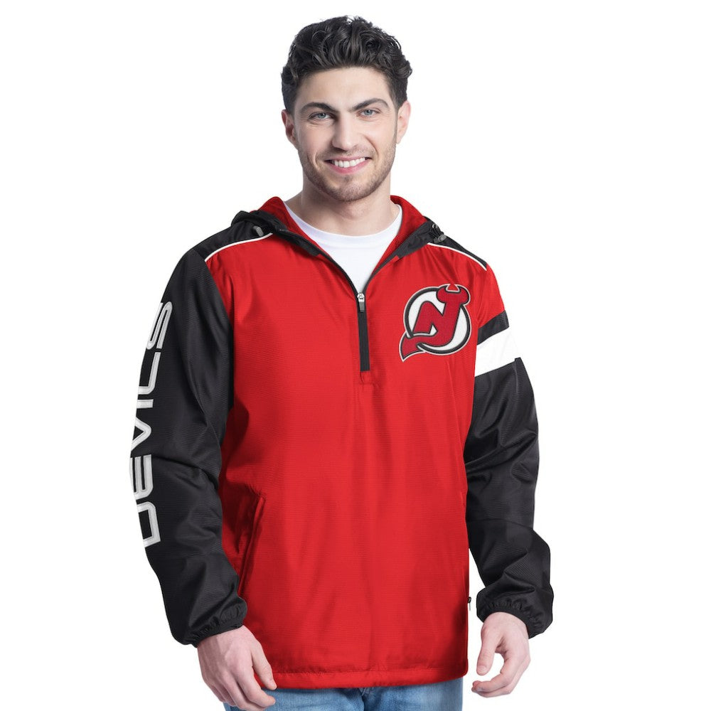 NHL New Jersey Devils G-III Sports by Carl Banks Lateral Half-Zip Hoodie Jacket
