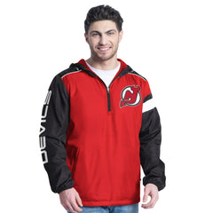 NHL New Jersey Devils G-III Sports by Carl Banks Lateral Half-Zip Hoodie Jacket