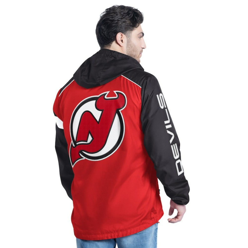 NHL New Jersey Devils G-III Sports by Carl Banks Lateral Half-Zip Hoodie Jacket