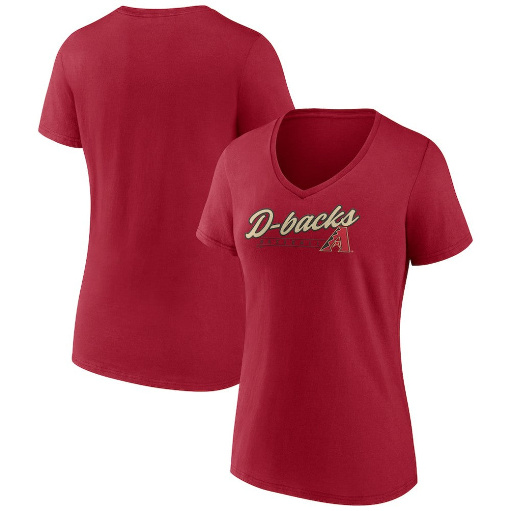Red Arizona Diamondbacks Women's One And Only V-Neck T-Shirt