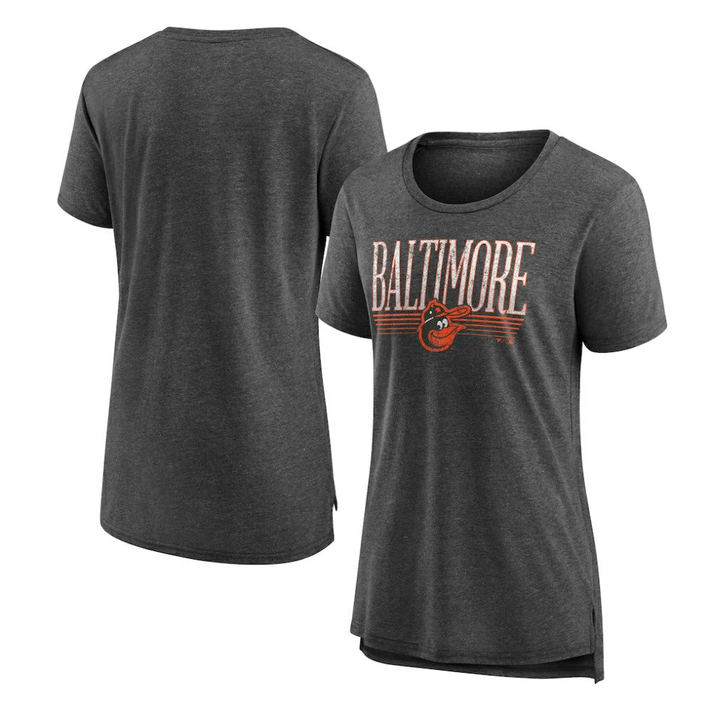 Gray Baltimore Orioles Women's Toppler Tri-Blend T-Shirt