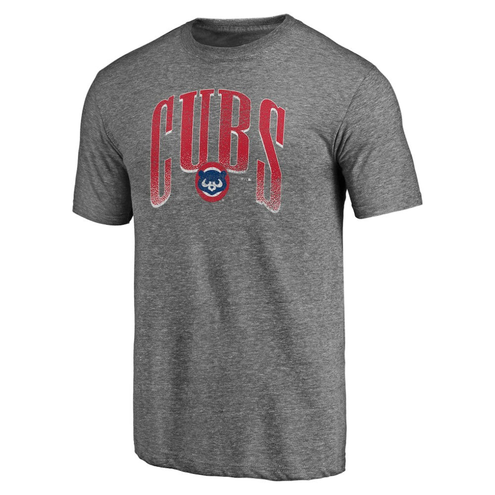 Heather Gray Chicago Cubs Line Corps Tri-Blend T-Shirt