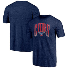 Navy Chicago Cubs Line Corps Tri-Blend T-Shirt