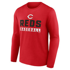 Red Cincinnati Reds Let's Go Long Sleeve T-Shirt