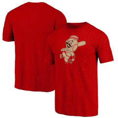 Red Cincinnati Reds Cooperstown Official Logo Tri-Blend T-Shirt