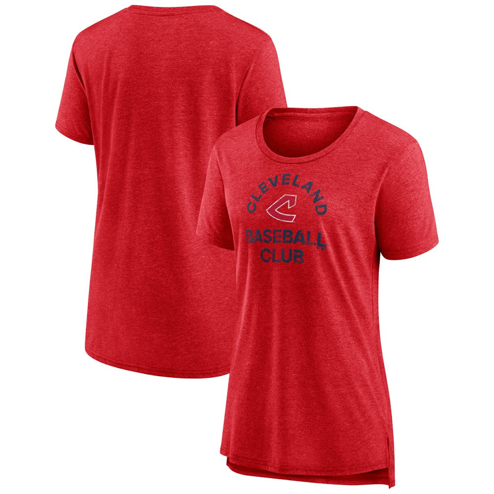 Red Cleveland Guardians Women's Selected First Tri-Blend T-Shirt