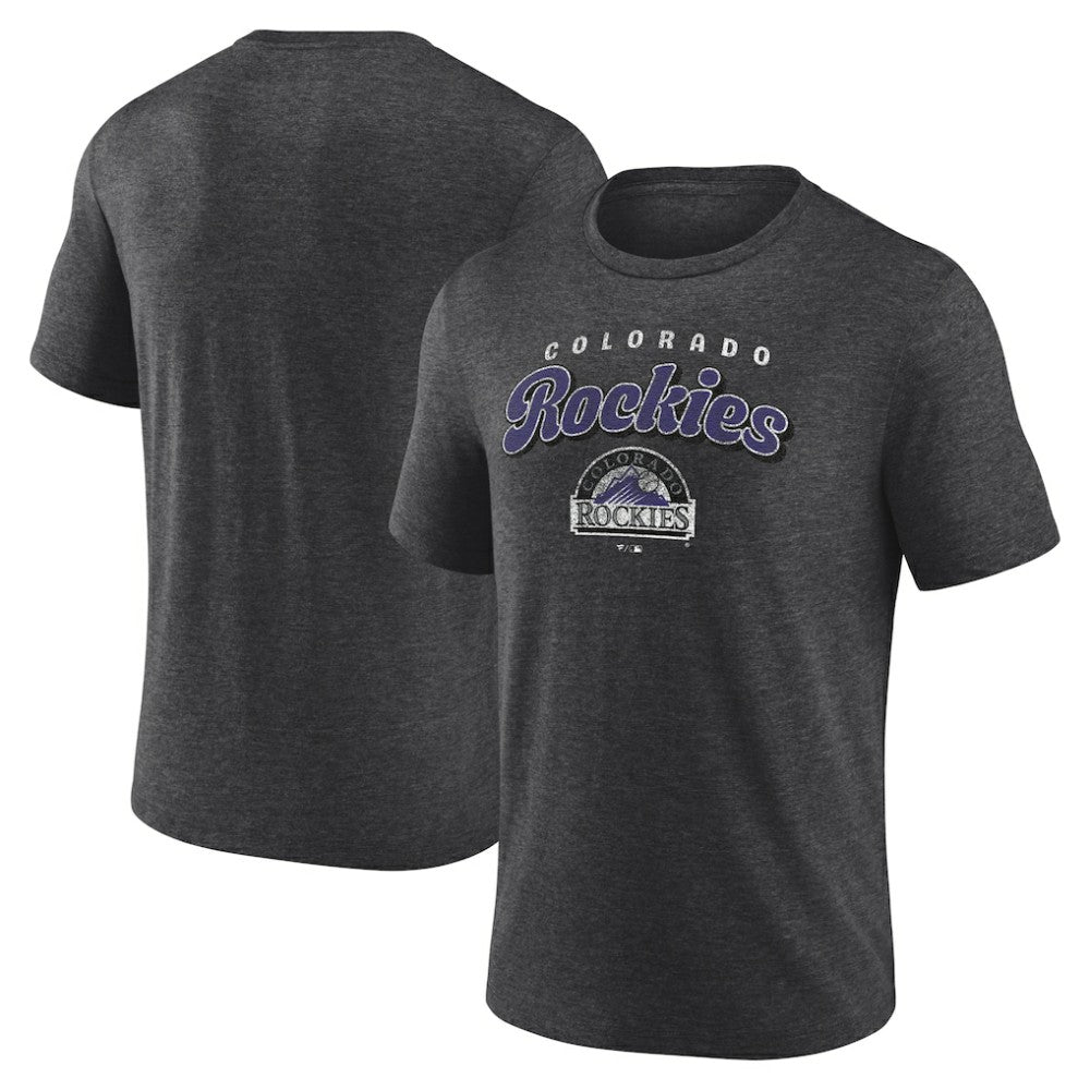 Charcoal Colorado Rockies Wonderment Tri-Blend T-Shirt