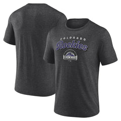 Charcoal Colorado Rockies Wonderment Tri-Blend T-Shirt