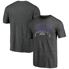 Charcoal Colorado Rockies Line Corps Tri-Blend T-Shirt