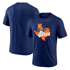 Navy Houston Astros Scripty Tri-Blend T-Shirt