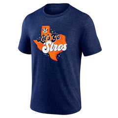 Navy Houston Astros Scripty Tri-Blend T-Shirt