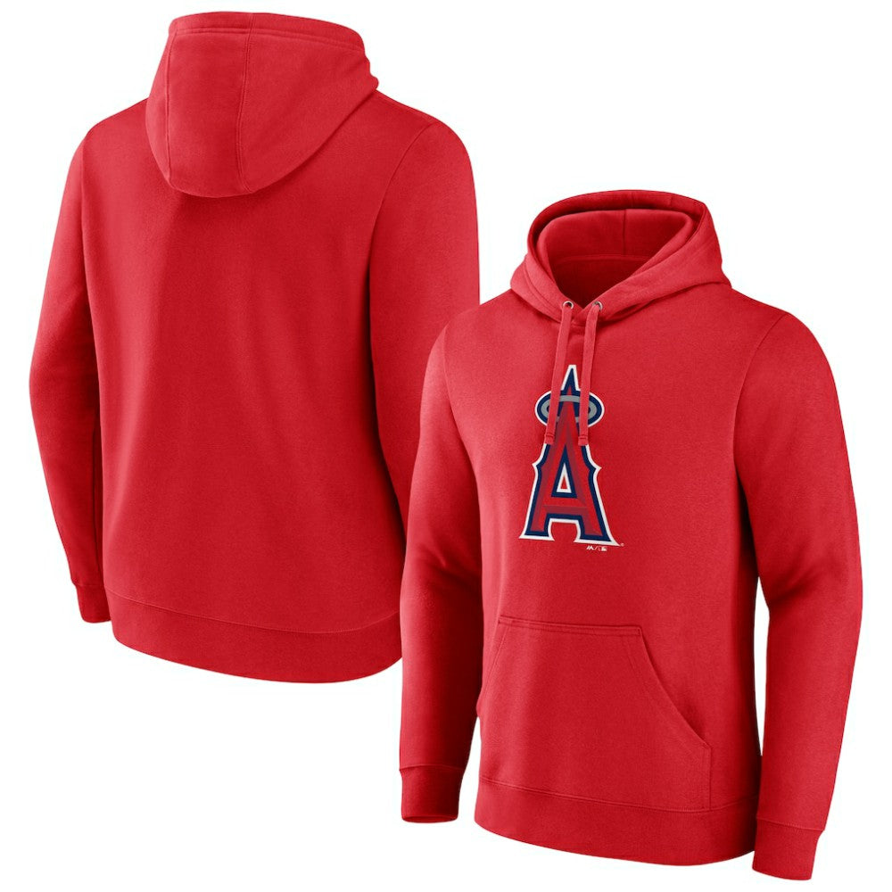 Red Los Angeles Angels Official Logo Pullover Hoodie