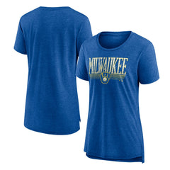 Royal Milwaukee Brewers Women's Toppler Tri-Blend T-Shirt