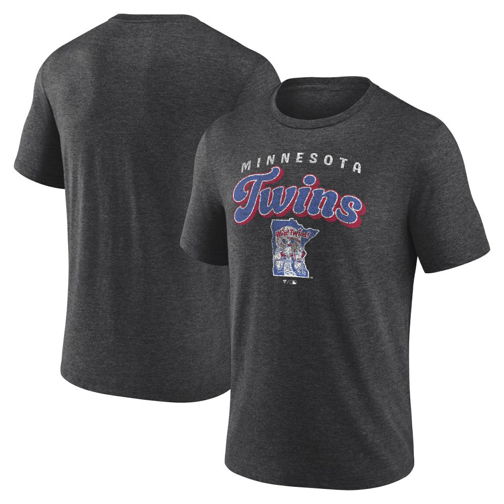 Charcoal Minnesota Twins Wonderment Tri-Blend T-Shirt