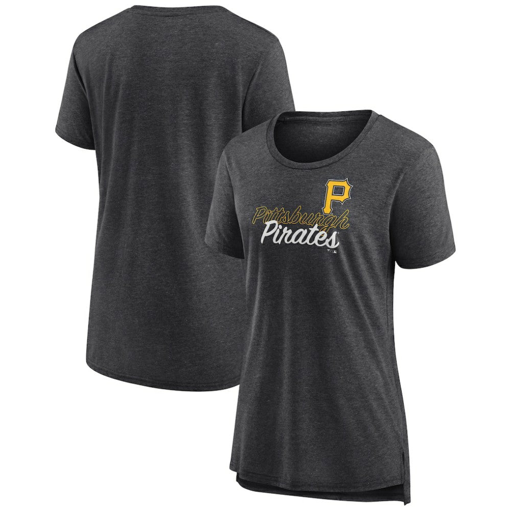Gray Pittsburgh Pirates Women's Practice Time Tri-Blend T-Shirt