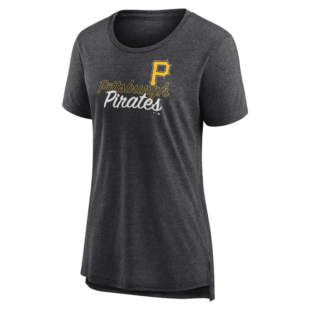 Gray Pittsburgh Pirates Women's Practice Time Tri-Blend T-Shirt