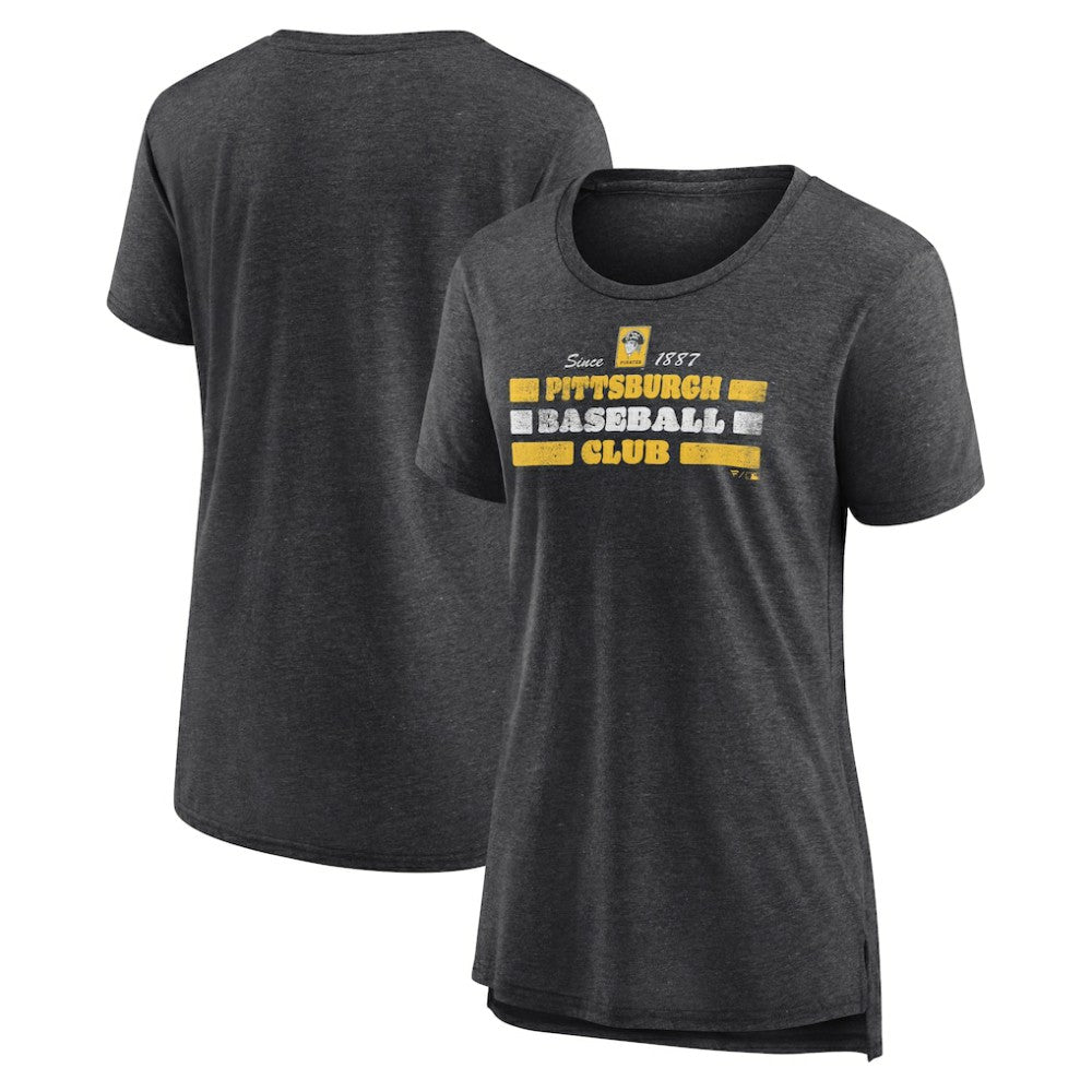 Gray Pittsburgh Pirates Women's Power Swing Tri-Blend T-Shirt