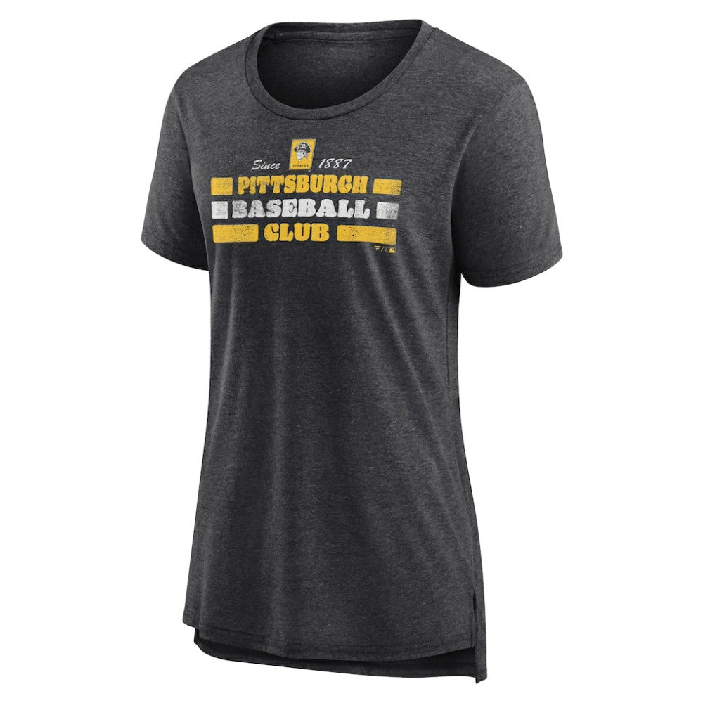 Gray Pittsburgh Pirates Women's Power Swing Tri-Blend T-Shirt