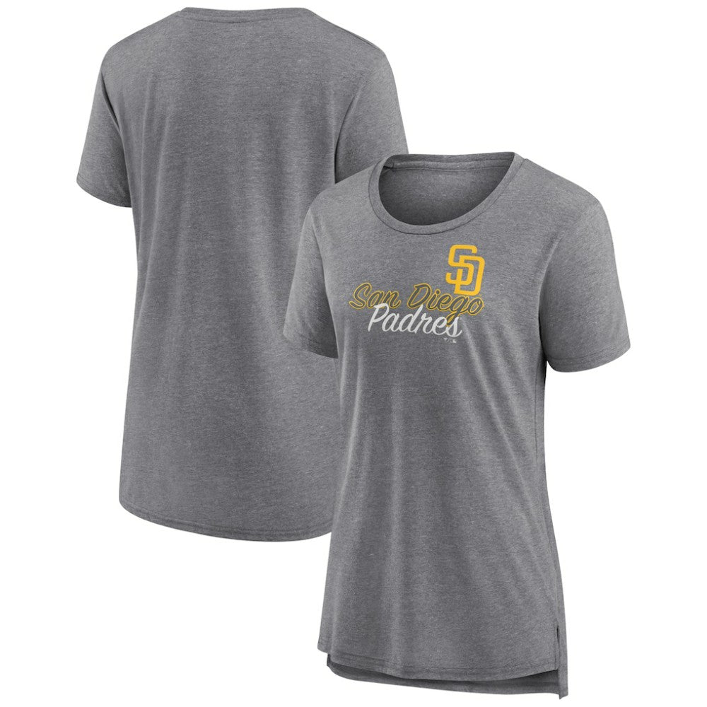 Gray San Diego Padres Women's Practice Time Tri-Blend T-Shirt