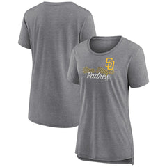 Gray San Diego Padres Women's Practice Time Tri-Blend T-Shirt