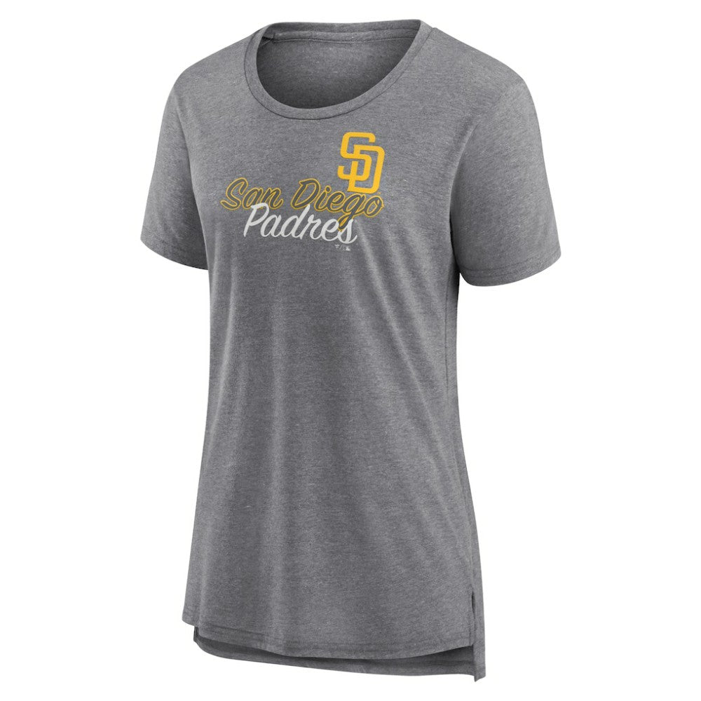 Gray San Diego Padres Women's Practice Time Tri-Blend T-Shirt