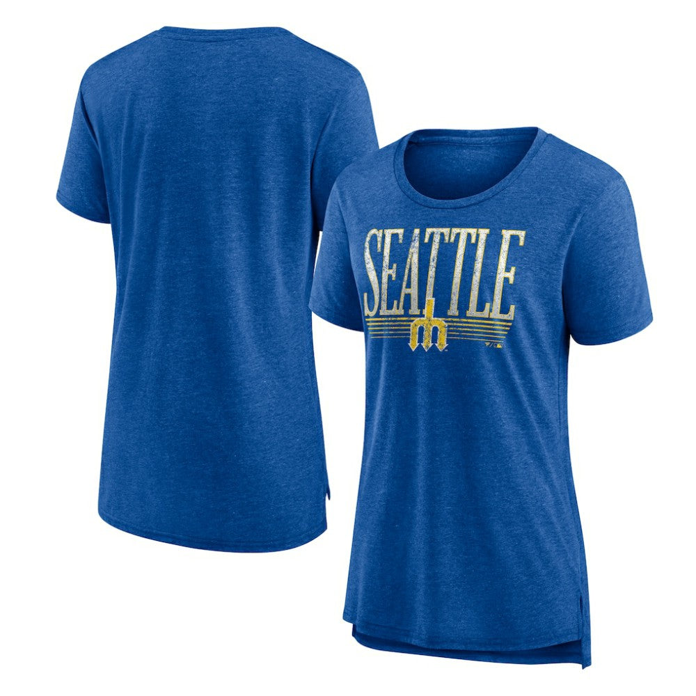 Royal Seattle Mariners Women's Toppler Tri-Blend T-Shirt