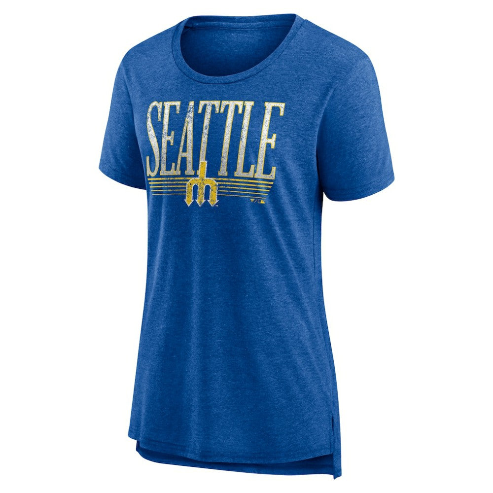 Royal Seattle Mariners Women's Toppler Tri-Blend T-Shirt