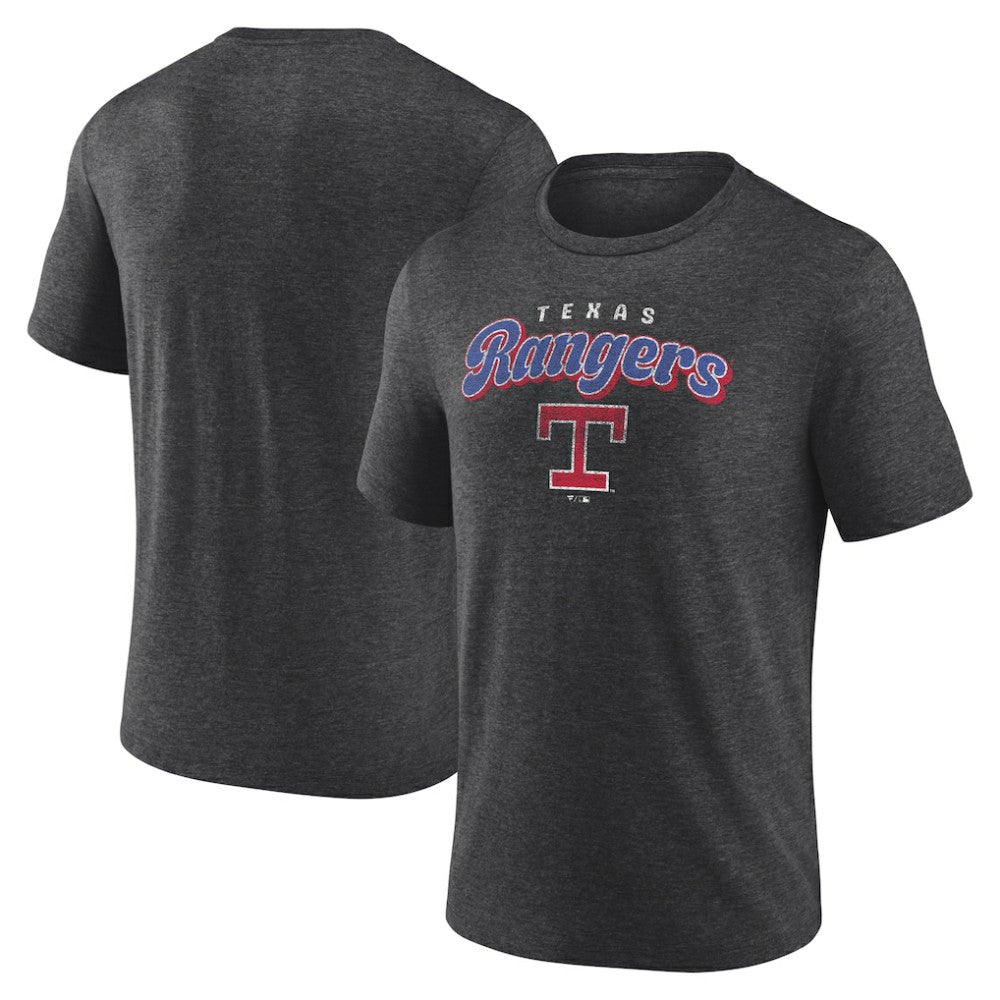 Charcoal Texas Rangers Wonderment Tri-Blend T-Shirt