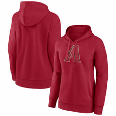 Red Arizona Diamondbacks Women's Distressed Team Pullover Hoodie