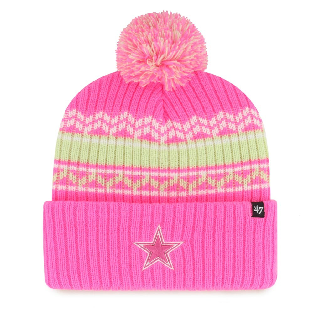 '47 Girls Youth Polar Vortex Cuffed Knit Hat with Pom - Dallas Cowboys Hats