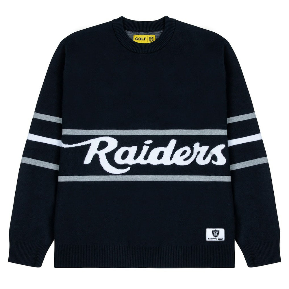 GOLF WANG Jacquard Pullover Sweater - Las Vegas Raiders Pullover