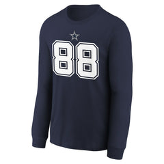 CeeDee Lamb  Youth Player Name & Number Long Sleeve T-Shirt - Dallas Cowboys T-shirts