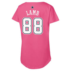 CeeDee Lamb  Girls Youth Player Name & Number T-Shirt - Dallas Cowboys T-shirts
