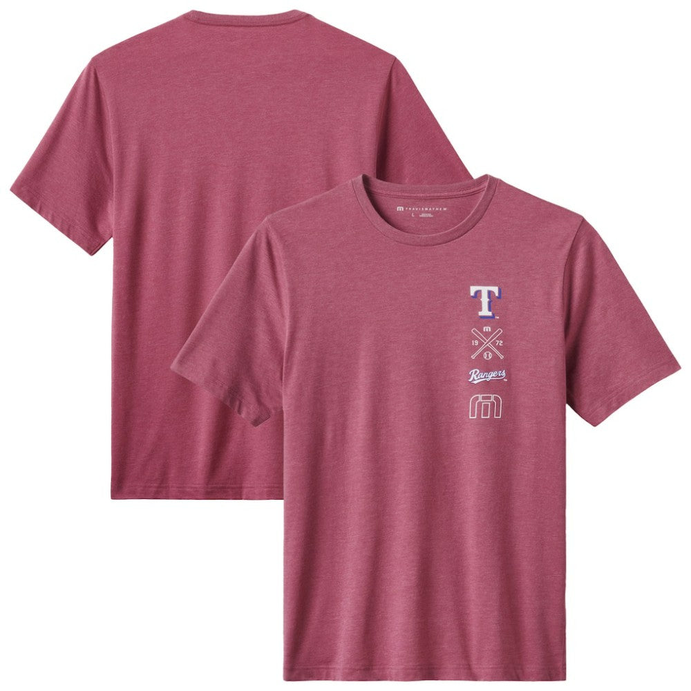 Heather Red Texas Rangers TravisMathew Sunset Slam 2.0 T-Shirt