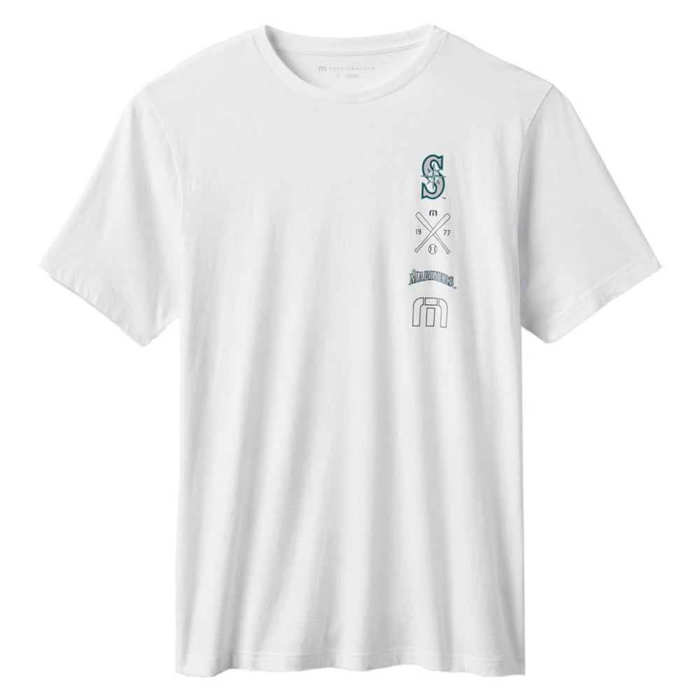 White Seattle Mariners TravisMathew Sunset Slam 2.0 T-Shirt