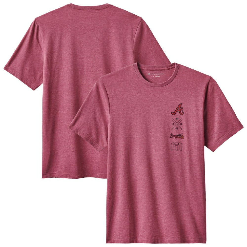 Heather Red Atlanta Braves TravisMathew Sunset Slam 2.0 T-Shirt