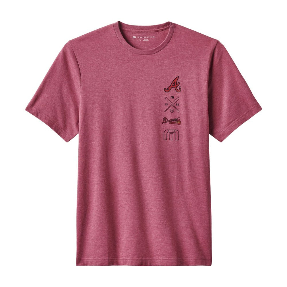 Heather Red Atlanta Braves TravisMathew Sunset Slam 2.0 T-Shirt