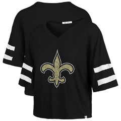 '47 Women's Premier Scout Cropped V-Neck T-Shirt - New Orleans Saints T-shirts