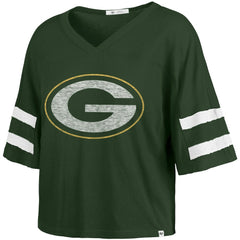 '47 Women's Premier Scout Cropped V-Neck T-Shirt - Green Bay Packers T-shirts