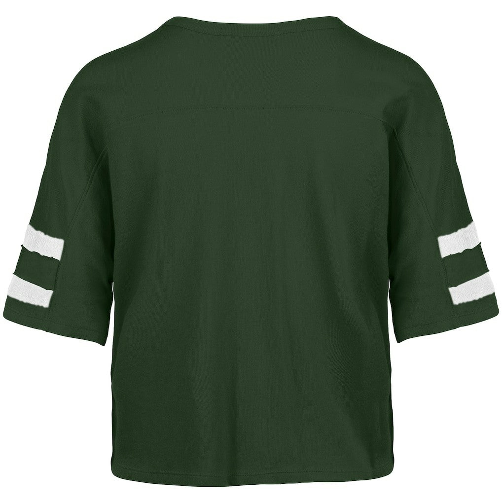 '47 Women's Premier Scout Cropped V-Neck T-Shirt - Green Bay Packers T-shirts
