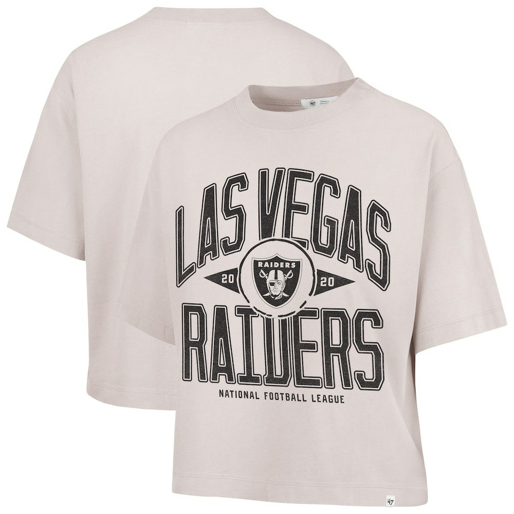 '47 Women's Cropped Windthrow Ravine T-Shirt - Las Vegas Raiders T-shirts