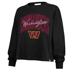 '47 Women's Muse Sydney Long Sleeve Cropped T-Shirt - Washington Commanders T-shirts