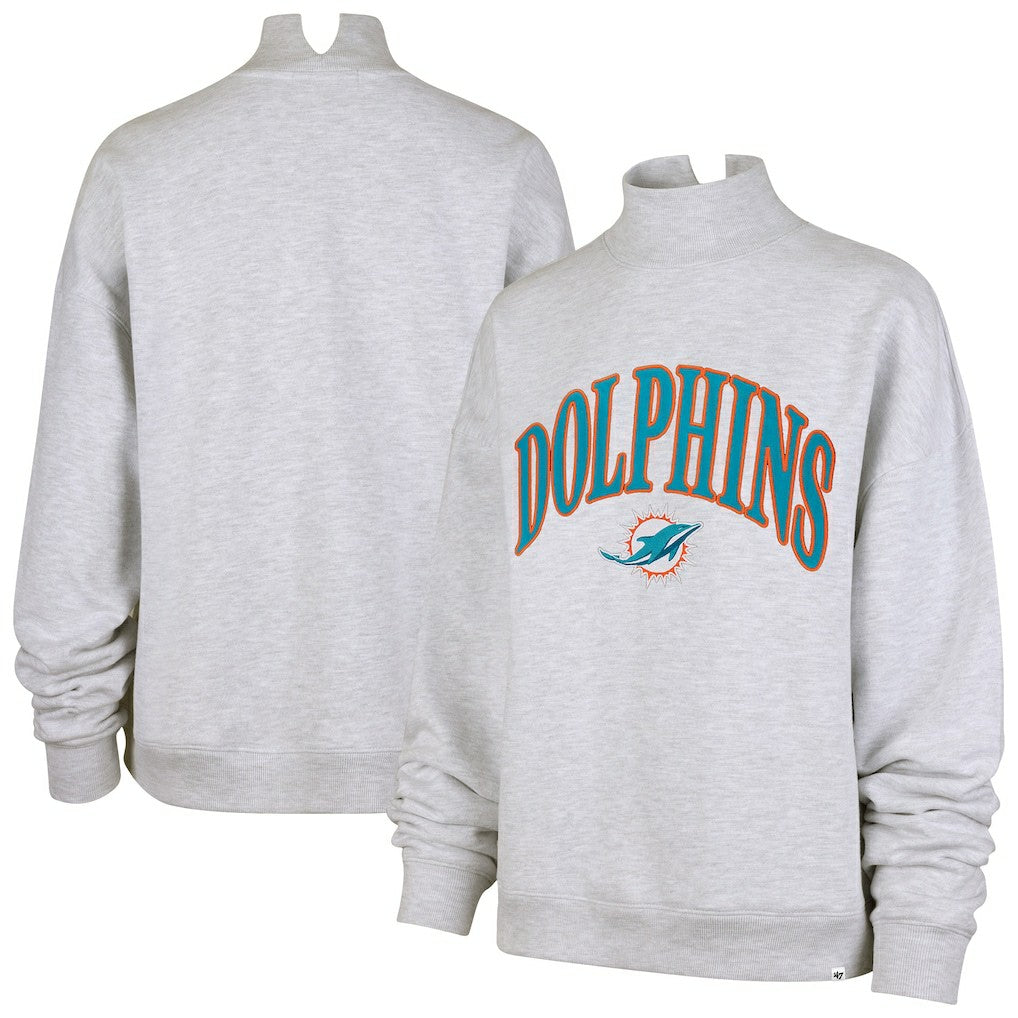 '47 Women's Vantage Mock Neck Pullover Sweatshirt - Miami Dolphins Pullover